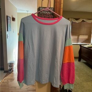 Colorblock Long Sleeve Shirt